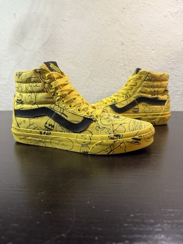 Vans X Peanuts SK8-Hi Charlie Brown (Men's 6.5/Women’s 8) VA2XSBQX4 Yellow - Picture 1 of 7