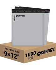 Durable 9x12 Poly Mailers 1000 Pack, Waterproof Self-Seal Shipping Bags for Clot