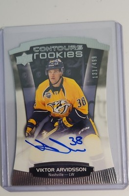 2015-16 Upper Deck Contours - Rookie Autographs Viktor Arvidsson #129 /499 (AU)