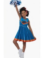 Space Jam Kids Girls Tune Squad Halloween Costume Cheerleader Dress Size M 7-8 