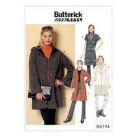 Schnittmuster Mantel Butterick B6394 Y X-M (Gr. 32-40) Deutsche Anleitung