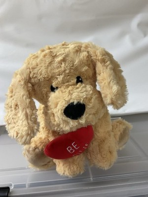 WARMIES Golden Retriever Dog Be Mine Valentine Day Stuffed Plush Puppy Microwave