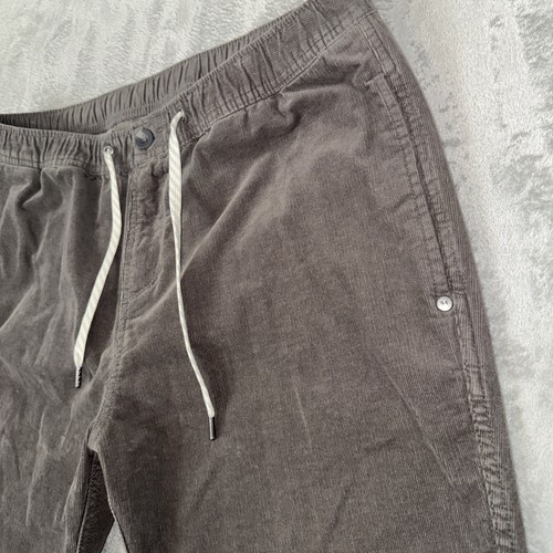 VUORI Optimist Men's Stretch Corduroy Drawstring Pants Gray Size XL ~EUC - Picture 5 of 13