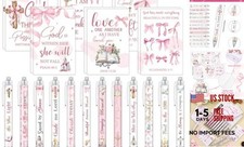 12 Sets Christian Bulk Gifts for Women Bible Verse Pens Notebooks Bow