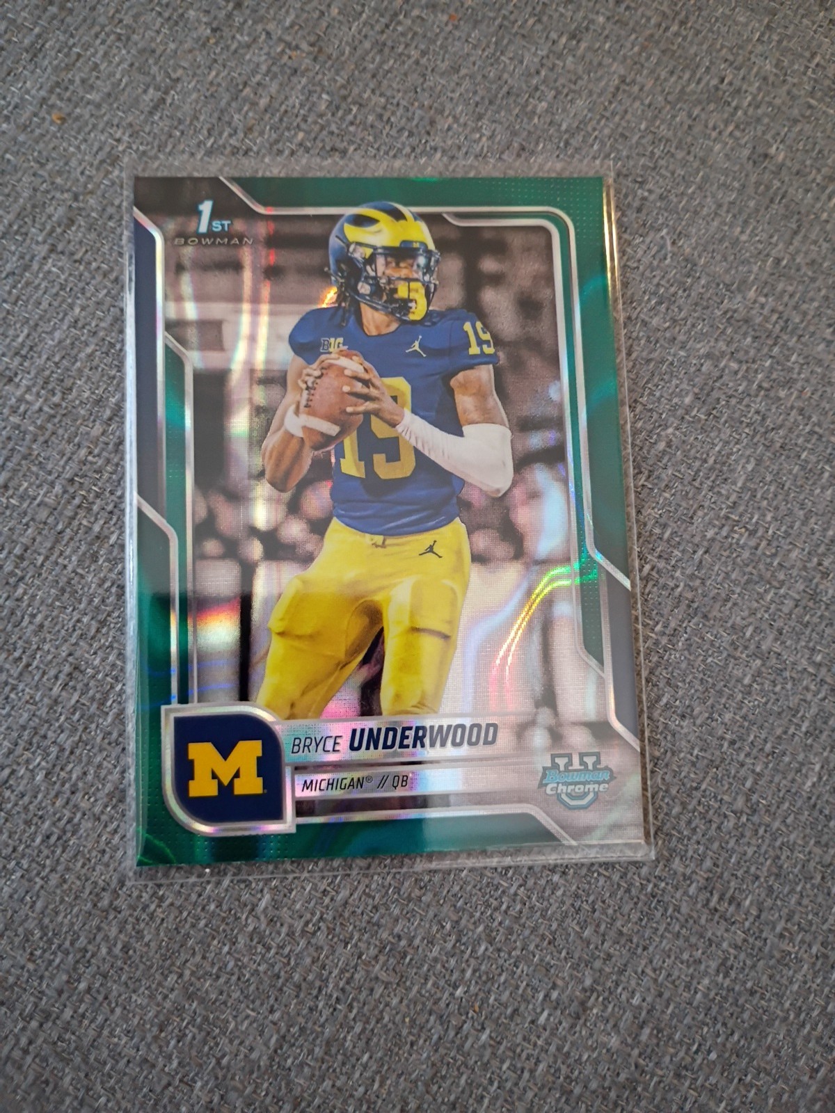 2025 Bowman Chrome U Bryce Underwood Teal Lava Refractor #196 Michigan Wolverine