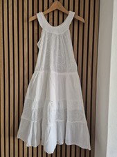 Zara Embroidered White Cotton Dress Size M (I would say more size Small)