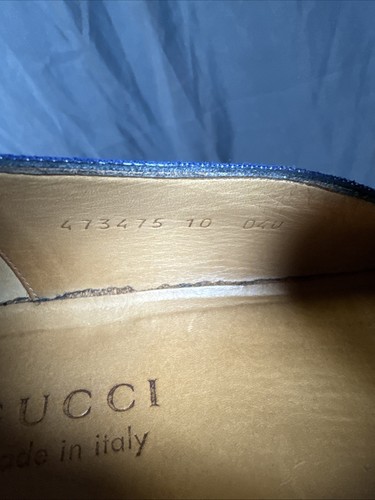 ✨GUCCI Beyond Herren Größe 10 (US 10,5) Schwarz Bandbesatz Leder Penny Loafer✨ - Bild 15 von 24