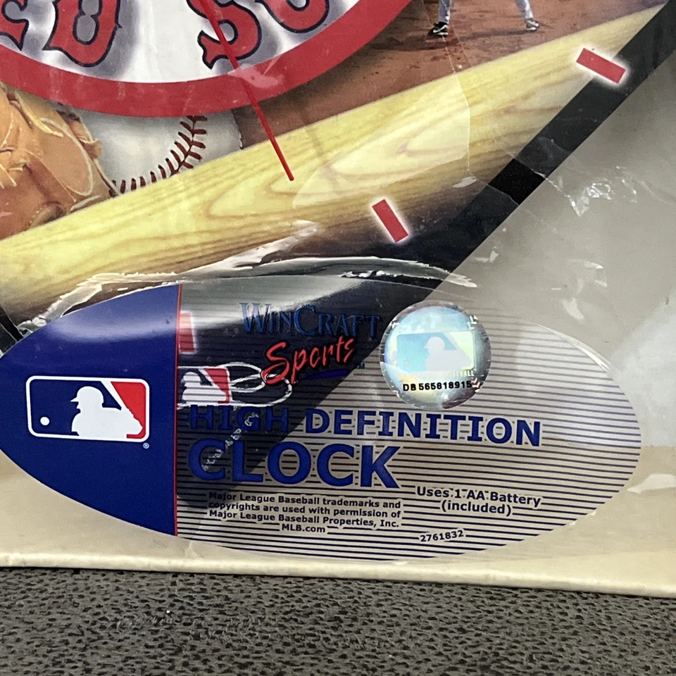 Win Craft Sports Boston Red Sox Wall Clock Baseball In Base Shape NIB 2008 - Image 2 of 4