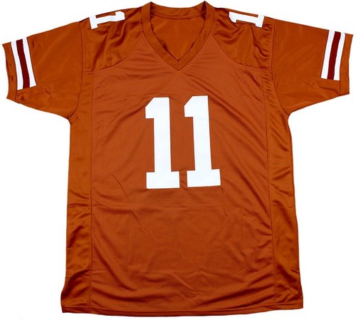Sam Ehlinger signed handsigniert Texas Longhorns Custom orange Trikot TRISTAR - Bild 4 von 4