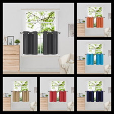 1 SET WINDOW DRESSING LINED BLACKOUT GROMMET SHORT PANEL CURTAIN TREATMENT D2 