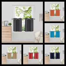 1 SET WINDOW DRESSING LINED BLACKOUT GROMMET SHORT PANEL CURTAIN TREATMENT (D2) 