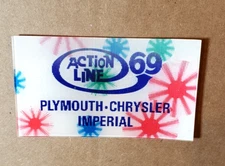 1969 Plymouth Chrysler Imperial Action Line 69 Vari-Vue 3D Flicker Decal Mopar 