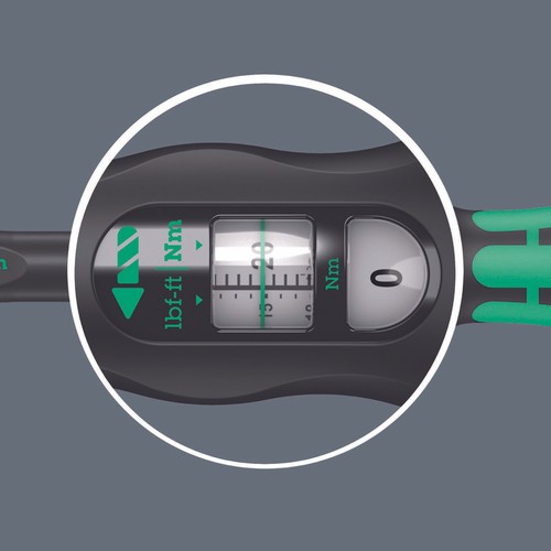 Wera 1/2" Click-Drehmoment-C-3 kalibriert verstellbar 40Nm bis 200Nm Schraubenschlüssel, 075622 - Bild 6 von 7