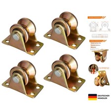 4 Stück Umlenkrolle Stahlseil, Umlenkrollen für Seile 6mm, Seilrolle mit 2 Ku...