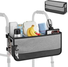 Large Capacity Walker Basket for Folding Walkers, Foldable Walker Storage Bag