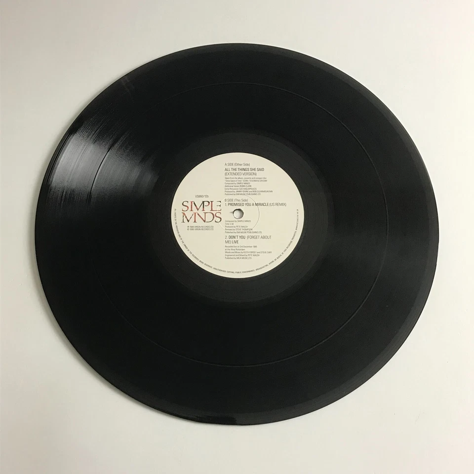 Simple Minds - All The Things She Said (Extended Version) 12" Record - VS860/12 - Image 4 of 4
