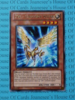 Yu-Gi-Oh! ZW – Unicorn Spear Card – ORCS-EN005 Rare 1st Edition From Order Of Chaos - View #3