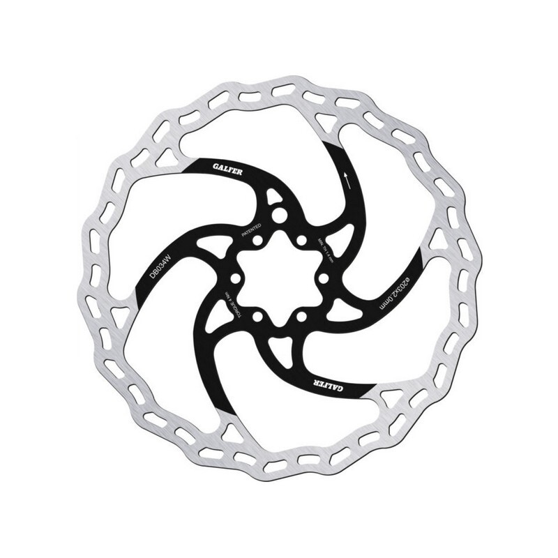 disco freno e-bike db034w 6 fori diametro 203mm spessore 2mm predisposto per mag