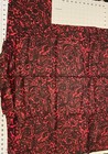 Vintage 2 pcs Red & Black Brush Stroke Paisley Polished Cotton Yards Retro 36w — photo 10