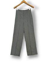 Urban Outfitters Wide Leg Check Trouser XS High Waisted Puddle smart work