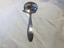  National Silver Co. EPNS silver-plated Flame pattern  6" Ladle no mono