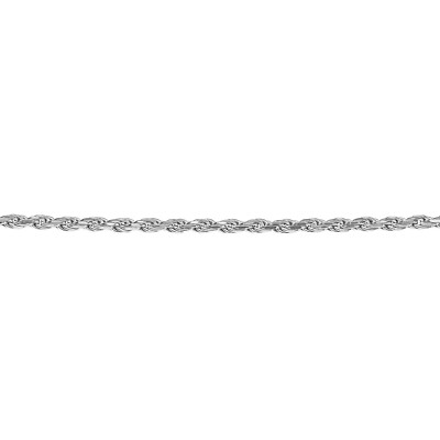 Extendable Corda Rope Chain Sterling Silver 925 Hallmarked British Made 41-46cm
