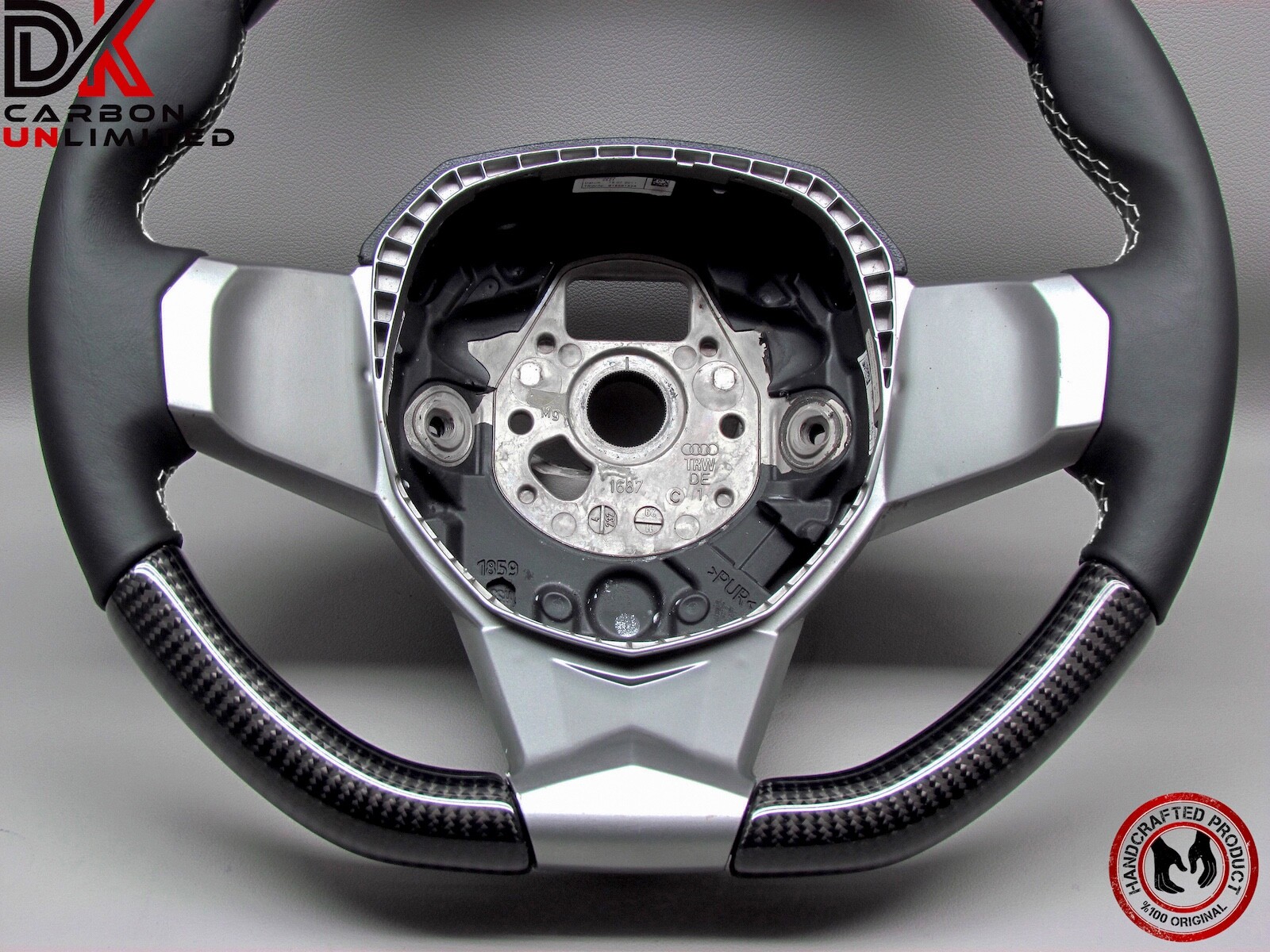 Lamborghini Aventador LP770 SVJ LP720 White Ring Napa Carbon Steering Wheel v4