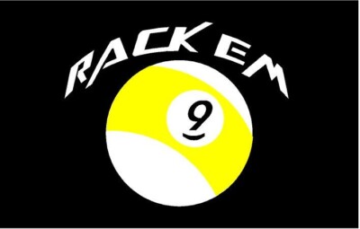 Rackem 9 Ball Sticker 5x6 inches for mcdermott pool players