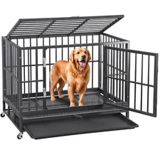 Dog Crate for Medium and Large Dog Heavy Duty Dog Cage Kennel Indoor/Outdoor