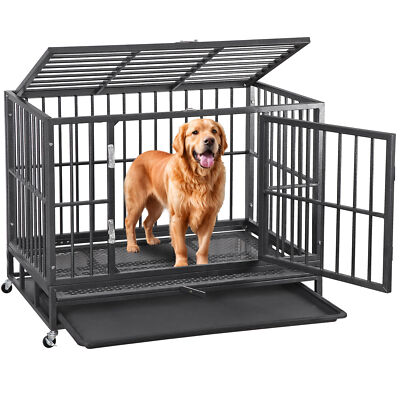 #ad #ad Dog Crate for Medium and Large Dog Heavy Duty Dog Cage Kennel Indoor Outdoor $117.58