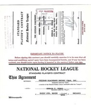 RARE 1/1 1971 NHL PLAYER CONTRACT JERRY KORAB, CHICAGO BLACKHAWKS !!