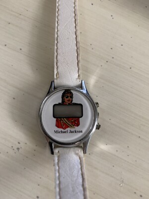 VINTAGE | 1980's Michael Jackson Digital Watch | White Band | eBay
