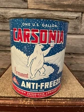 Vintage Anti-Freeze One Gallon Carsonia Anti-Freeze