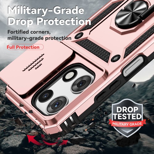 Ring Stand custodia resistente con cover fotocamera scorrevole per Moto G 5G/G Power 5G 2025 - Foto 51 di 91