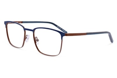 Morel France 10182O NM14 Blue/Brown Square Titanium Eyeglasses Frame 55-21-150