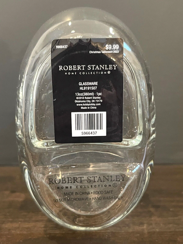 2023 Robert Stanley 13 oz BOOT Clear Dimpled Drinking Glass/ Coffee Mug OR Vase - Picture 7 of 8