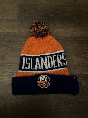 47 Brand Knit Beanie New York Islanders Beanie With Puff  Top