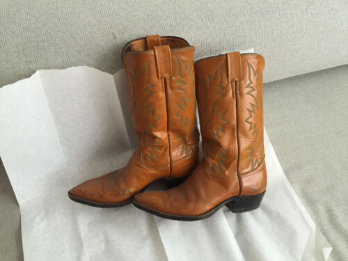 BOTTES HOMME JUSTIN CUIR OR WESTERN COWBOY CHAUSSURES 8 1/2 E STYLE 2912 SEXY - Photo 1 sur 11