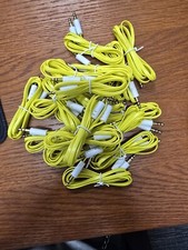 Lot Of 20 NEW Yellow Aux Cables 3ft Long Auxiliary Cable