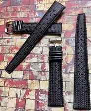 Best deal buy two for 89.99 perforated rubber 19mm dive watch bands 1960s NOS