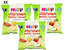 3 x HiPP Organic Rice Cakes Snack with Blueberry Apple from 7 Months 30g 1.06oz