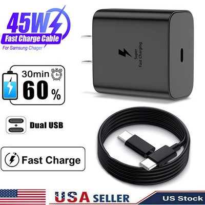6FT Type-C Charging Cable Fast Charger Wall Adapter For Samsung Galaxy S23 S22+