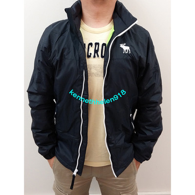 ABERCROMBIE FITCH CASUAL JACKET COAT NAVY BLUE MENS SIZE MEDIUM