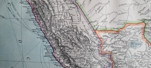 Antike (1907) Landkarte - Südamerika Nordwesten - Bolivien / Peru / Kolumbien - Bild 6 von 15