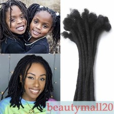 100 Human Hair Dreadlocks Handmade Permanent Afro Loc Extensions NaturalBlack1B