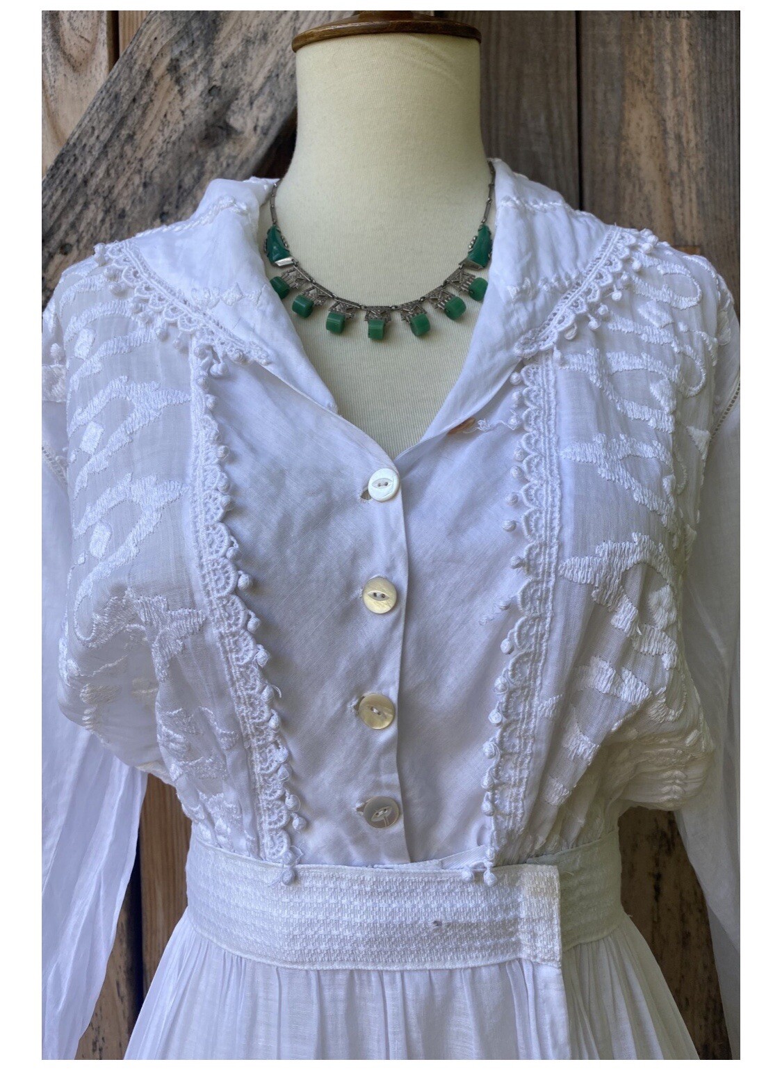 victorian tea dress white lace western 1900’s period … Gem