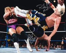 Ricky Morton Robert Gibson Rock & Roll Express Signed 8x10 Wrestling NWA WWF 14