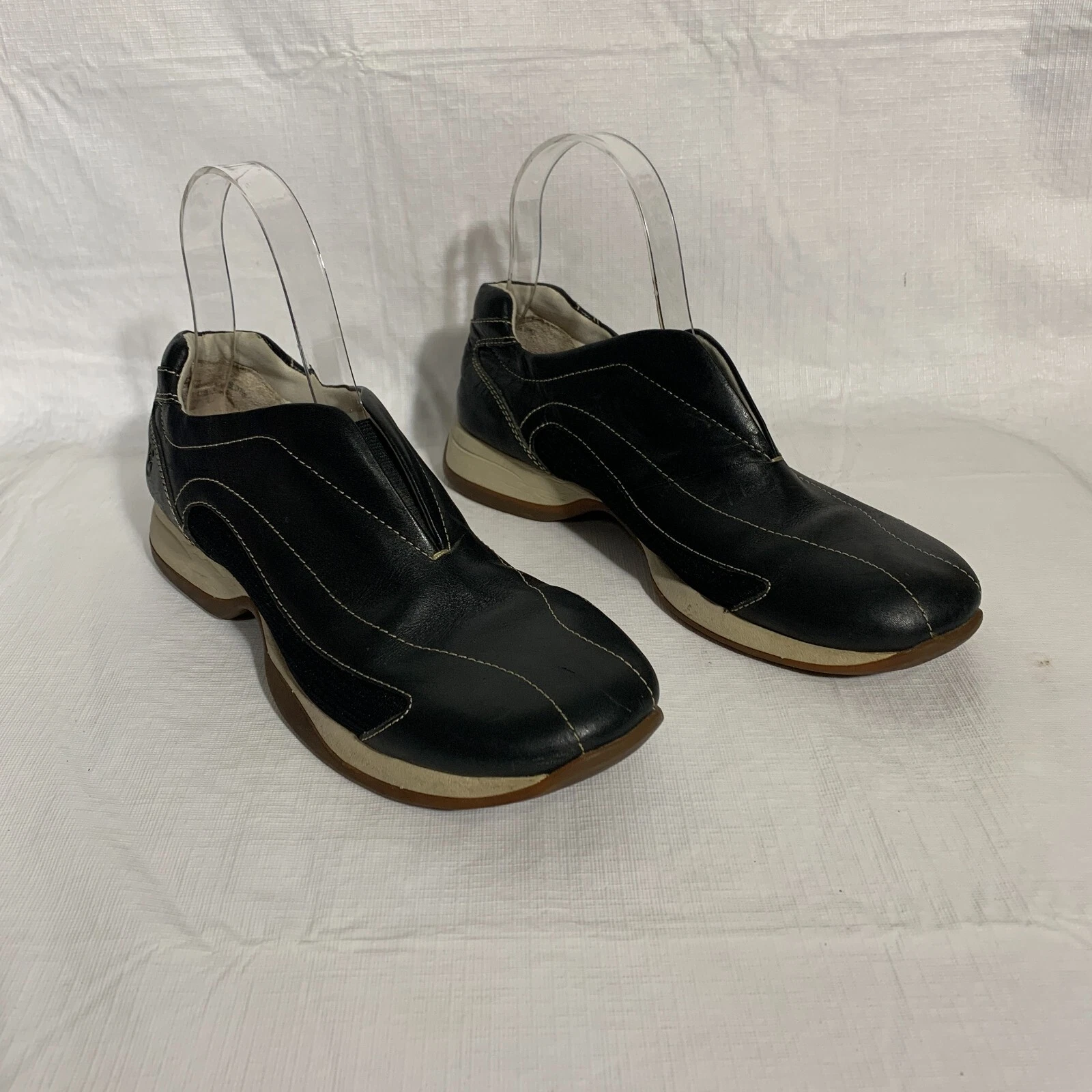Scarpe da passeggio mocassino Timberland Smart Comfort da donna in pelle nera taglia 8 M #32327