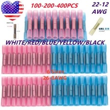 1000-50x Heat Shrink But Connector Waterproof Electrical Wire Marine Butt Splice