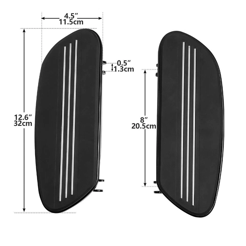 Driver Footboard Floorboard Kit Fit For Harley Touring Street Glide 86-25 Black - Image 3 of 4